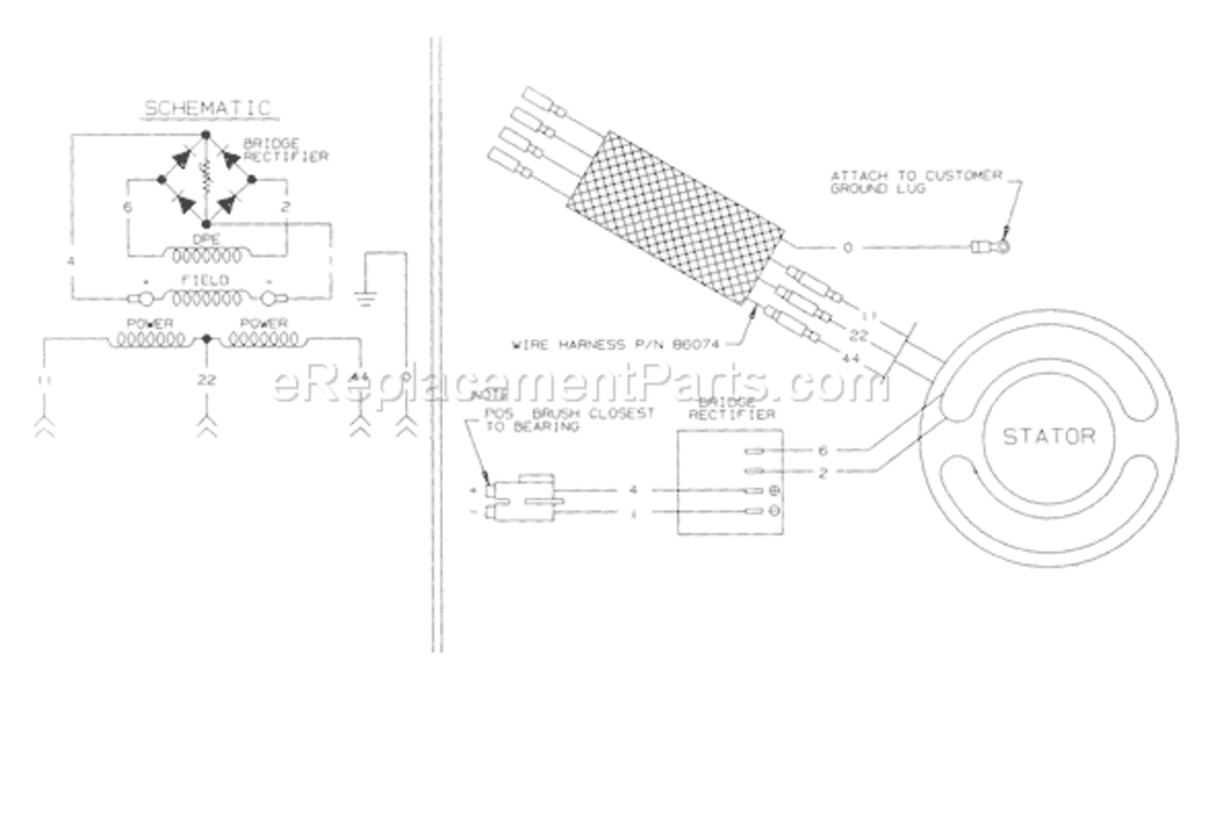 Page B Diagram and Parts List for 5561-1  Briggs and Stratton Generator